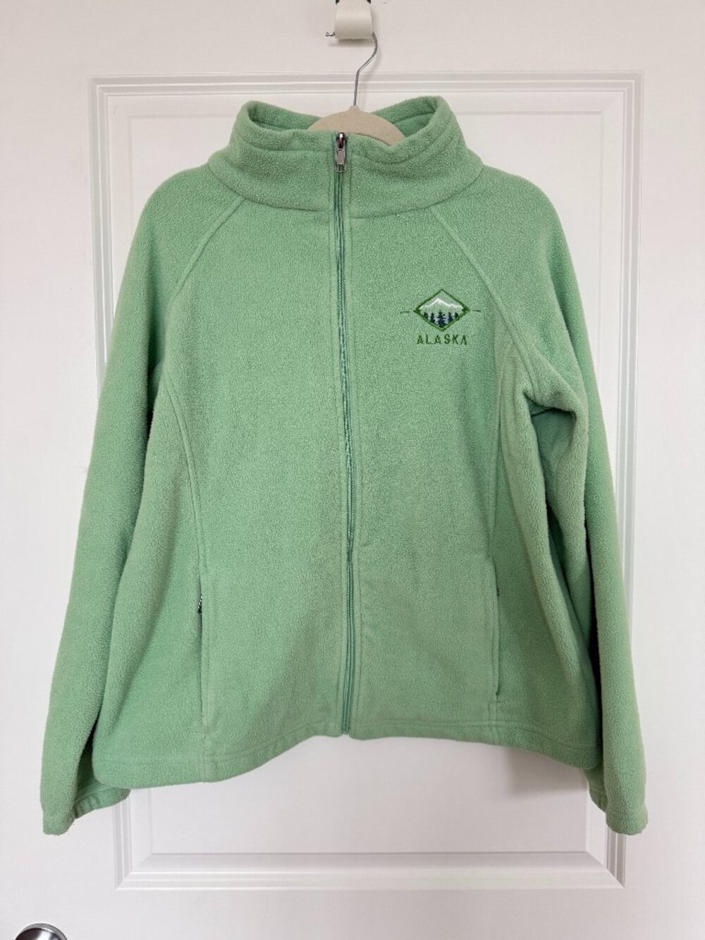 Vintage Adorable Alaska Mint Green Fleece Jacket - Fits as Medium/Large